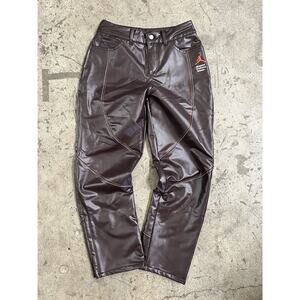29x29 Authentic Jordan Brand Maison‎ Chateau Rouge Pleather Pants Brown 6